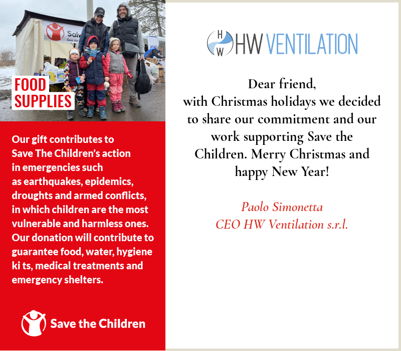 HW VENTILATION SOSTIENE SAVE THE CHILDREN