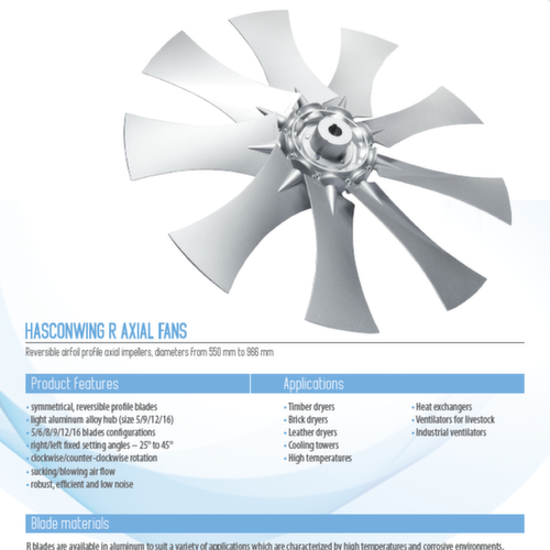 Datasheet - HW R Reversible Profile Axial Fan - English 