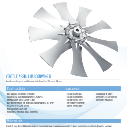 Scheda prodotto - HW R Ventoile assiali reversibili a passo variabile