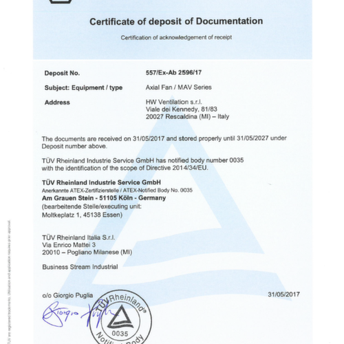 ATEX Certificazione