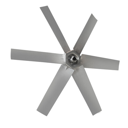 Aluminum axial fans for corrosive environments