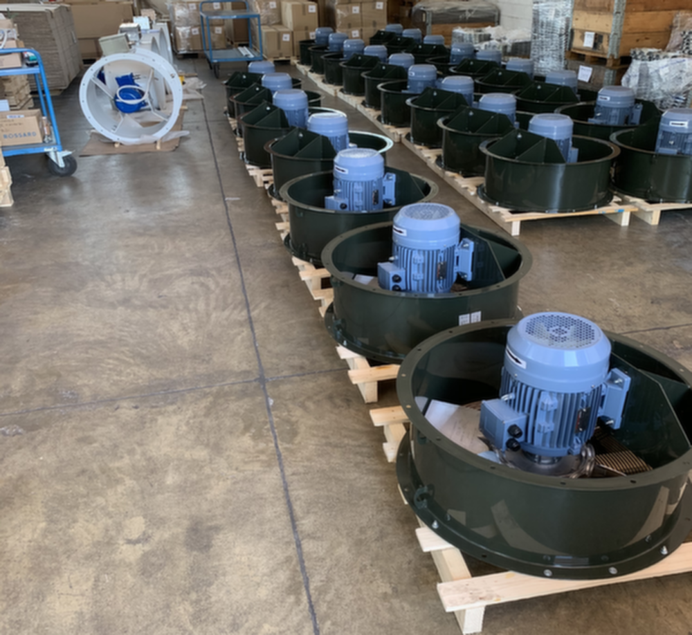 VENTILATORS FOR POTATO DRYING SYSTEMS