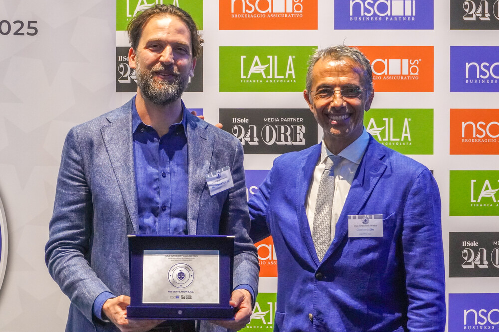 HW VENTILATION TRA LE ECCELLENZE PREMIATE CON L’NSA INTEGRITY AWARD: L’INTEGRITÀ COME MOTORE DI CRESCITA E INNOVAZIONE